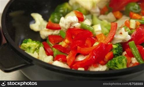 Chicken Breast and Vegetable Stir Fry, Closeup