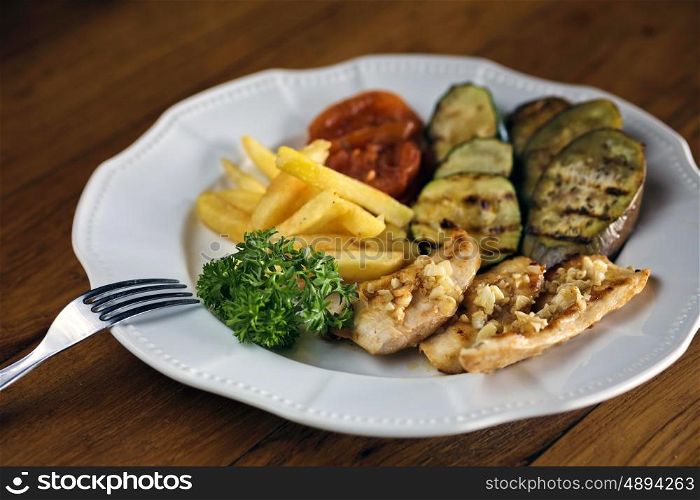 Chicken breast with vegetable