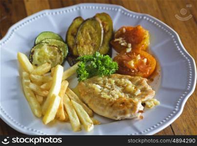 Chicken breast with vegetable