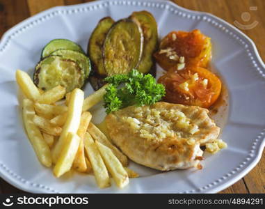 Chicken breast with vegetable