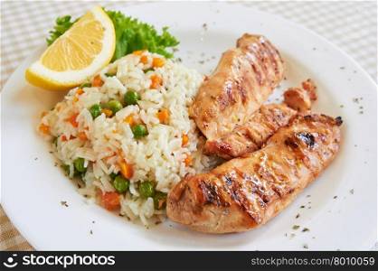 Chicken breast with white rice