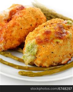Chicken Breasts Stuffed With Broccoli And Cheese And Bacon And Cheese