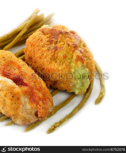 Chicken Breasts Stuffed With Broccoli And Cheese And Bacon And Cheese