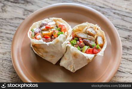 Chicken burrito