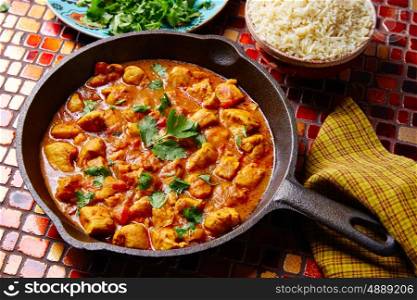 Chicken curry indian recipe with basmati rice