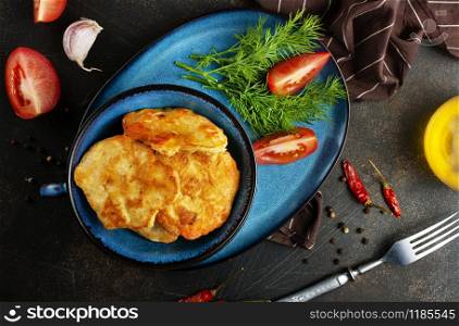 chicken cutlets in bowl on a table