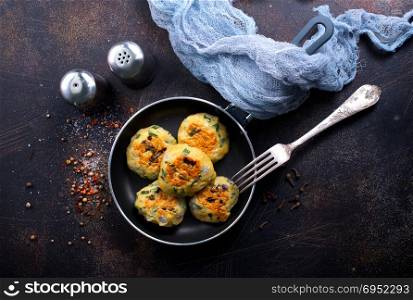 chicken cutlets in pan,stock photo, fried cutlets