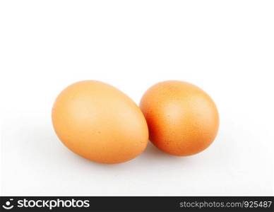 Chicken Egg Against White Background
