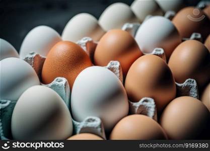 chicken egg tray Generative AI.