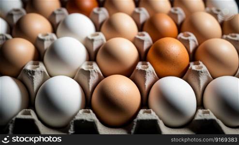 chicken egg tray Generative AI.