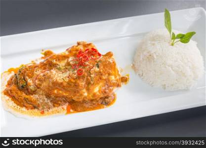 Chicken Fillet Red Curry with jasmine rice