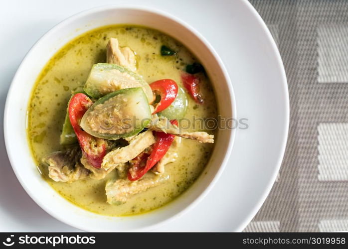 Chicken Green curry Thai Food