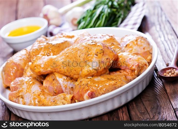 chicken legs with aroma spice and marinad
