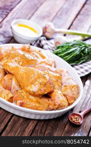 chicken legs with aroma spice and marinad