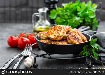 Chicken meat cutlets