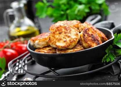 Chicken meat cutlets