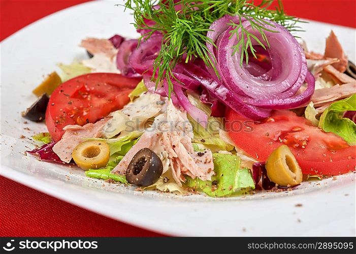 chicken meat filet salad