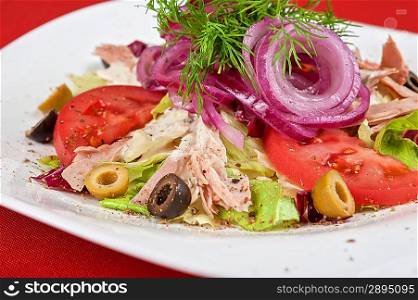 chicken meat filet salad