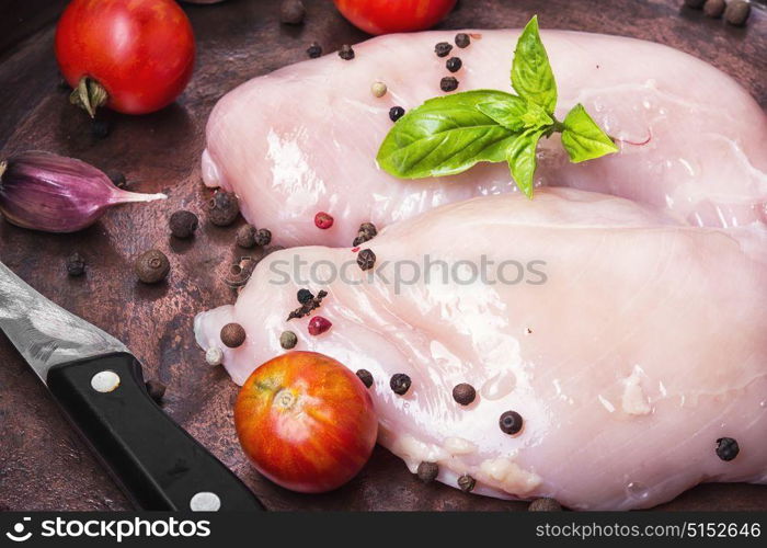 chicken meat with spices