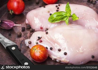 chicken meat with spices