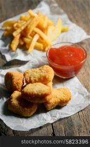 Chicken Nuggets with French Fries
