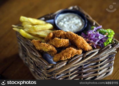 Chicken Nuggets with French Fries&#xA;