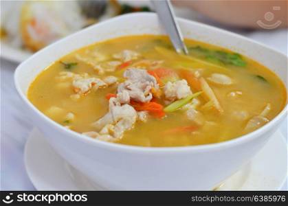 chicken soup , hot and spicy , favorite thai food