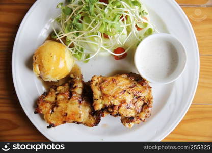 chicken steak with potato