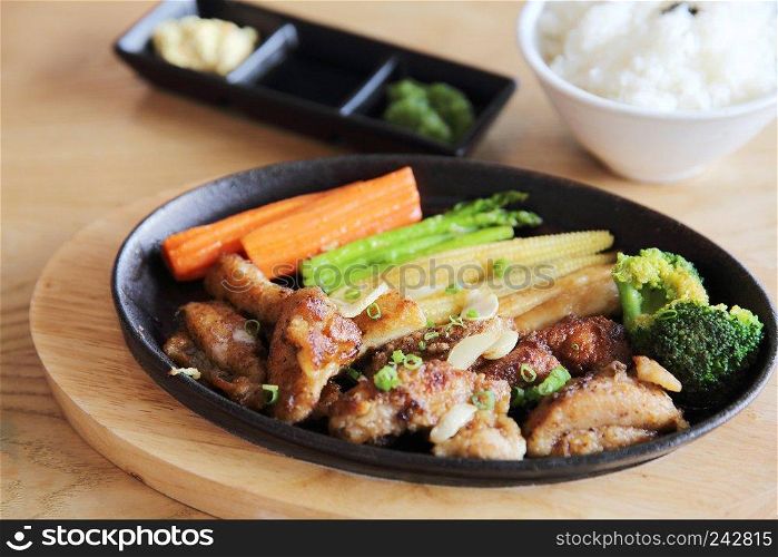 Chicken steaks Japanese style , Japanese food