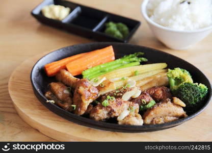 Chicken steaks Japanese style , Japanese food