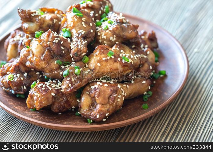 Chicken teriyaki wings