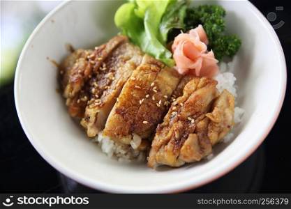 chicken teriyaki with rice