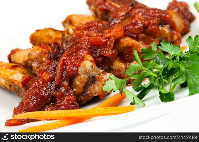 chicken wings on a white background