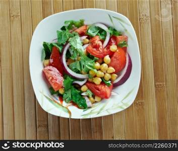 Chickpea salad Kurdish - Nohut salatas .Middle Eastern cuisine