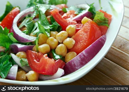 Chickpea salad Kurdish - Nohut salatas?.Middle Eastern cuisine