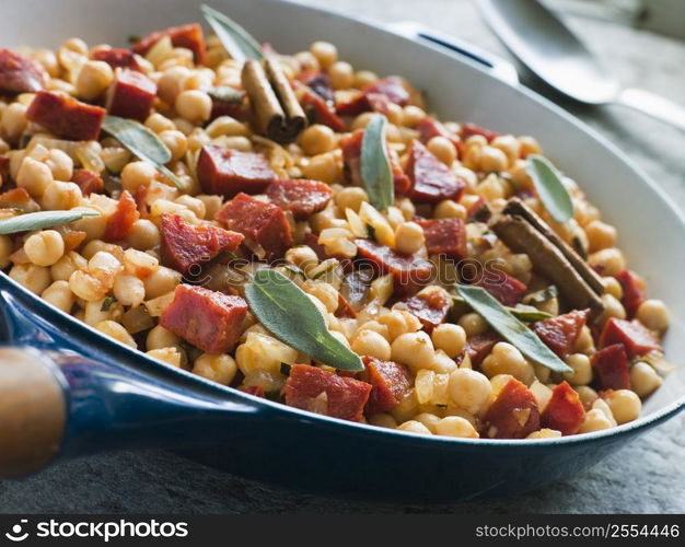 Chickpeas Chorizo Sausage and Sage