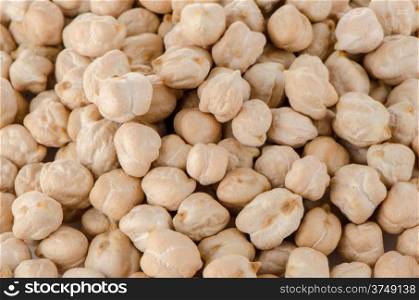 Chickpeas isolated on white background.