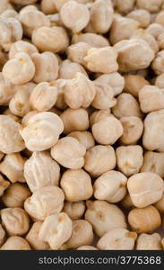 Chickpeas isolated on white background.