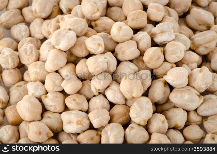 Chickpeas isolted on white background.