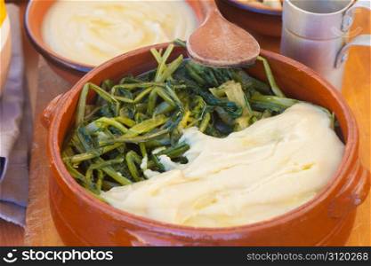 Chicory and broad bean puree, typical from south of Italy