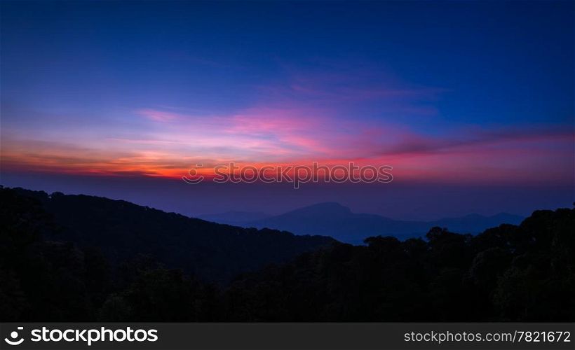chiengmai, doi inthanon, thailand, View of sunrise