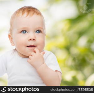 child and toddler concept - smiling little baby