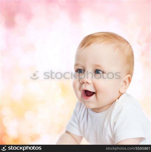 child and toddler concept - smiling little baby