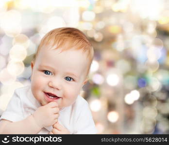 child and toddler concept - smiling little baby