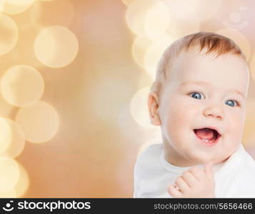 child and toddler concept - smiling little baby