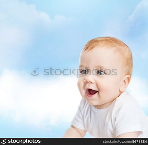 child and toddler concept - smiling little baby