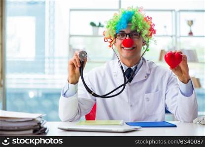 Child cardiologist with stethoscope and red heart. Child cardiologist with stethoscope and red heart