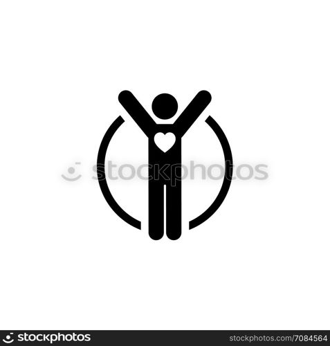 Child Care Icon. Flat Design.. Child Care and Medical Services Icon. Flat Design. Isolated.