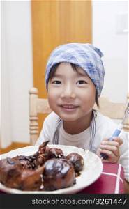 child eating food