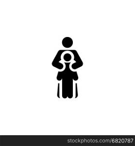 Child Life Protection Icon. Flat Design.. Child Life Protection Icon. Flat Design. Isolated Illustration.